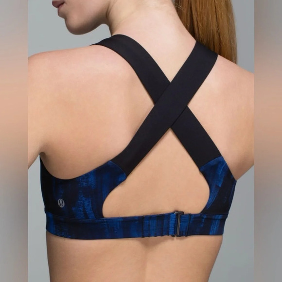 Lululemon All Sport Bra Top Adjustable Nightsky Harbor Blue Black 6 S - Picture 5 of 10